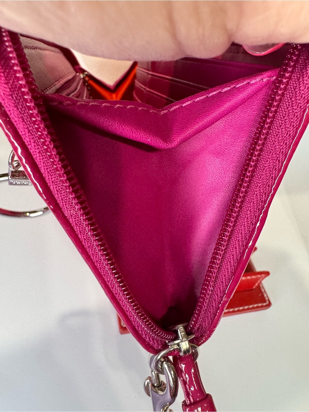 Hot Pink Women’s Clutch Wallet with Pink - Picture 12 of 12